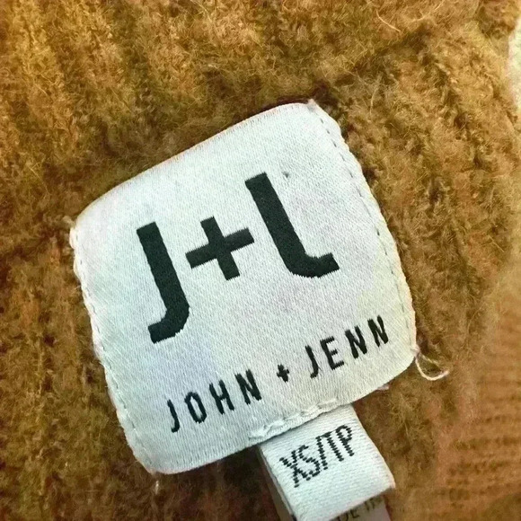 John + Jenn Varsity Sleeve Stripe Mock Neck Pullover Sweater XS - Picture 7 of 7